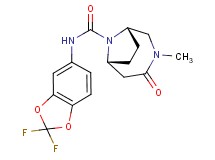 (1S*,6R*)-N-(2,2-difluoro-1,3-benzodioxol-5-yl)-3-methyl-4-oxo-3,9-diazabicyclo[4.2.1]nonane-9-carboxamide