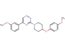 3-[4-(4-methoxyphenoxy)-1-piperidinyl]-5-(3-methoxyphenyl)-1,2,4-triazine