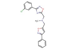 1-[3-(3-chlorophenyl)-1,2,4-oxadiazol-5-yl]-N-methyl-N-[(3-phenyl-5-isoxazolyl)methyl]methanamine