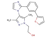 2-(4-{2-[3-(2-furyl)phenyl]-1H-imidazol-1-yl}-3,5-dimethyl-1H-pyrazol-1-yl)ethanol
