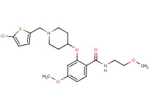 2-({1-[(5-chloro-2-thienyl)methyl]-4-piperidinyl}oxy)-4-methoxy-N-(2-methoxyethyl)benzamide