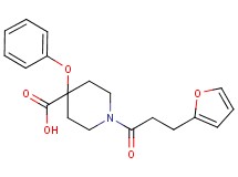 1-[3-(2-furyl)propanoyl]-4-phenoxypiperidine-4-carboxylic acid