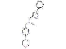 N-methyl-1-(2-morpholin-4-ylpyrimidin-5-yl)-N-[(3-phenyl-1H-pyrazol-5-yl)methyl]methanamine