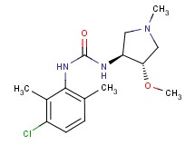 N-(3-chloro-2,6-dimethylphenyl)-N'-[(3S*,4S*)-4-methoxy-1-methylpyrrolidin-3-yl]urea