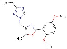 1-{[2-(2,5-dimethoxyphenyl)-5-methyl-1,3-oxazol-4-yl]methyl}-3-ethyl-1H-1,2,4-triazole
