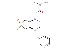2-[(4aR*,7aS*)-6,6-dioxido-4-(pyridin-3-ylmethyl)hexahydrothieno[3,4-b]pyrazin-1(2H)-yl]-N,N-dimethylacetamide