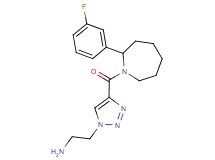 2-(4-{[2-(3-fluorophenyl)azepan-1-yl]carbonyl}-1H-1,2,3-triazol-1-yl)ethanamine