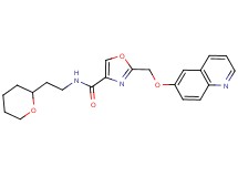 2-[(6-quinolinyloxy)methyl]-N-[2-(tetrahydro-2H-pyran-2-yl)ethyl]-1,3-oxazole-4-carboxamide
