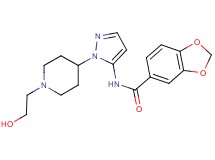 N-{1-[1-(2-hydroxyethyl)piperidin-4-yl]-1H-pyrazol-5-yl}-1,3-benzodioxole-5-carboxamide