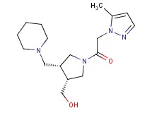 [(3R*,4R*)-1-[(5-methyl-1H-pyrazol-1-yl)acetyl]-4-(piperidin-1-ylmethyl)pyrrolidin-3-yl]methanol