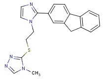 3-({2-[2-(9H-fluoren-2-yl)-1H-imidazol-1-yl]ethyl}thio)-4-methyl-4H-1,2,4-triazole