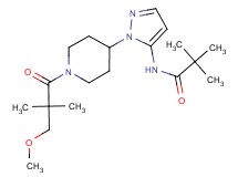 N-{1-[1-(3-methoxy-2,2-dimethylpropanoyl)piperidin-4-yl]-1H-pyrazol-5-yl}-2,2-dimethylpropanamide