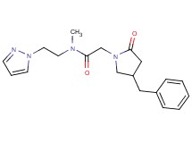 2-(4-benzyl-2-oxopyrrolidin-1-yl)-N-methyl-N-[2-(1H-pyrazol-1-yl)ethyl]acetamide