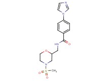 4-(1H-imidazol-1-yl)-N-{[4-(methylsulfonyl)morpholin-2-yl]methyl}benzamide