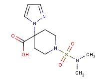 1-[(dimethylamino)sulfonyl]-4-(1H-pyrazol-1-yl)piperidine-4-carboxylic acid