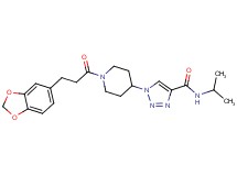1-{1-[3-(1,3-benzodioxol-5-yl)propanoyl]-4-piperidinyl}-N-isopropyl-1H-1,2,3-triazole-4-carboxamide