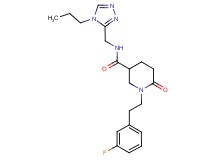 1-[2-(3-fluorophenyl)ethyl]-6-oxo-N-[(4-propyl-4H-1,2,4-triazol-3-yl)methyl]-3-piperidinecarboxamide