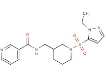 N-({1-[(1-ethyl-1H-pyrazol-5-yl)sulfonyl]piperidin-3-yl}methyl)nicotinamide