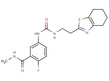 2-fluoro-N-methyl-5-[({[2-(4,5,6,7-tetrahydro-1,3-benzothiazol-2-yl)ethyl]amino}carbonyl)amino]benzamide