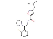 N-[2-(2-fluorophenyl)-2-(1-pyrrolidinyl)ethyl]-3-isobutyl-5-isoxazolecarboxamide