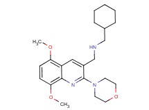 (cyclohexylmethyl){[5,8-dimethoxy-2-(4-morpholinyl)-3-quinolinyl]methyl}amine