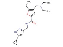 N-[(5-cyclopropyl-1H-pyrazol-3-yl)methyl]-4-[(diethylamino)methyl]-5-ethyl-2-furamide