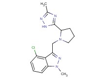 4-chloro-1-methyl-3-{[2-(3-methyl-1H-1,2,4-triazol-5-yl)pyrrolidin-1-yl]methyl}-1H-indazole
