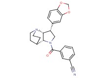 3-{[(3R*,3aR*,7aR*)-3-(1,3-benzodioxol-5-yl)hexahydro-4,7-ethanopyrrolo[3,2-b]pyridin-1(2H)-yl]carbonyl}benzonitrile