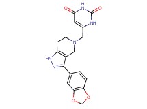 6-{[3-(1,3-benzodioxol-5-yl)-1,4,6,7-tetrahydro-5H-pyrazolo[4,3-c]pyridin-5-yl]methyl}pyrimidine-2,4(1H,3H)-dione