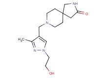 8-{[1-(2-hydroxyethyl)-3-methyl-1H-pyrazol-4-yl]methyl}-2,8-diazaspiro[4.5]decan-3-one