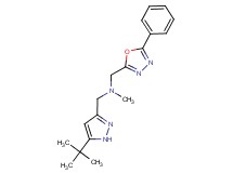 1-(5-tert-butyl-1H-pyrazol-3-yl)-N-methyl-N-[(5-phenyl-1,3,4-oxadiazol-2-yl)methyl]methanamine