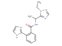 N-[1-(1-ethyl-1H-1,2,4-triazol-5-yl)ethyl]-2-(1H-imidazol-2-yl)benzamide