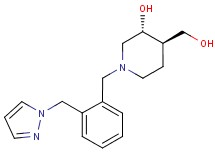 (3R*,4R*)-4-(hydroxymethyl)-1-[2-(1H-pyrazol-1-ylmethyl)benzyl]-3-piperidinol