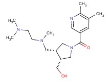 {(3R*,4R*)-4-{[[2-(dimethylamino)ethyl](methyl)amino]methyl}-1-[(5,6-dimethylpyridin-3-yl)carbonyl]pyrrolidin-3-yl}methanol