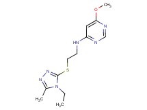 N-{2-[(4-ethyl-5-methyl-4H-1,2,4-triazol-3-yl)thio]ethyl}-6-methoxypyrimidin-4-amine