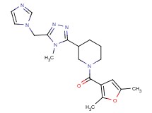 1-(2,5-dimethyl-3-furoyl)-3-[5-(1H-imidazol-1-ylmethyl)-4-methyl-4H-1,2,4-triazol-3-yl]piperidine