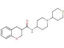 N-[1-(tetrahydro-2H-thiopyran-4-yl)piperidin-4-yl]chromane-3-carboxamide