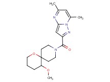 9-[(5,7-dimethylpyrazolo[1,5-a]pyrimidin-2-yl)carbonyl]-5-methoxy-1-oxa-9-azaspiro[5.5]undecane