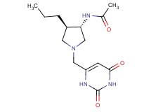 N-{(3S*,4R*)-1-[(2,6-dioxo-1,2,3,6-tetrahydro-4-pyrimidinyl)methyl]-4-propyl-3-pyrrolidinyl}acetamide