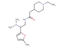 N-[2-(dimethylamino)-2-(5-methyl-2-furyl)ethyl]-2-(1-ethyl-4-piperidinyl)acetamide