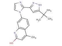 7-[2-(5-tert-butyl-1H-pyrazol-3-yl)-1H-imidazol-1-yl]-4-methyl-2-quinolinol