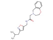 2-(2,3-dihydro-1,4-benzoxazepin-4(5H)-yl)-N-[(3-isobutylisoxazol-5-yl)methyl]acetamide