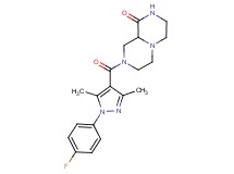 8-{[1-(4-fluorophenyl)-3,5-dimethyl-1H-pyrazol-4-yl]carbonyl}hexahydro-2H-pyrazino[1,2-a]pyrazin-1(6H)-one