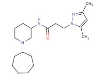 N-(1-cycloheptyl-3-piperidinyl)-3-(3,5-dimethyl-1H-pyrazol-1-yl)propanamide