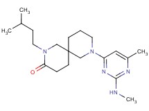 2-(3-methylbutyl)-8-[6-methyl-2-(methylamino)-4-pyrimidinyl]-2,8-diazaspiro[5.5]undecan-3-one