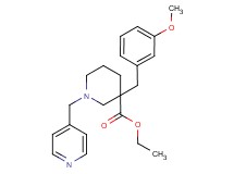 ethyl 3-(3-methoxybenzyl)-1-(4-pyridinylmethyl)-3-piperidinecarboxylate