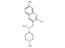 7-methyl-3-{[methyl(1-methyl-4-piperidinyl)amino]methyl}-2-quinolinol