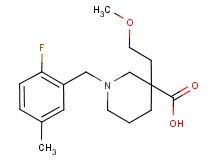 1-(2-fluoro-5-methylbenzyl)-3-(2-methoxyethyl)-3-piperidinecarboxylic acid