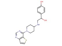 4-{1-hydroxy-2-[(1-thieno[3,2-d]pyrimidin-4-ylpiperidin-4-yl)amino]ethyl}phenol