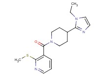 3-{[4-(1-ethyl-1H-imidazol-2-yl)-1-piperidinyl]carbonyl}-2-(methylthio)pyridine